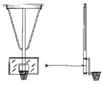 Wall Braced Ceiling Suspended Basketball Backstop