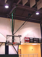 New Tampa YMCA - Green Ceiling Suspended Basketball Backstop