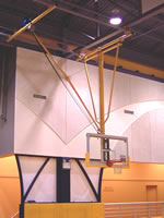 New Tampa YMCA - Yellow Ceiling Suspended Basketball Backstops