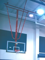 Coakley Memorial Jr. H.S. - Red Ceiling Suspended Basketball Backstop